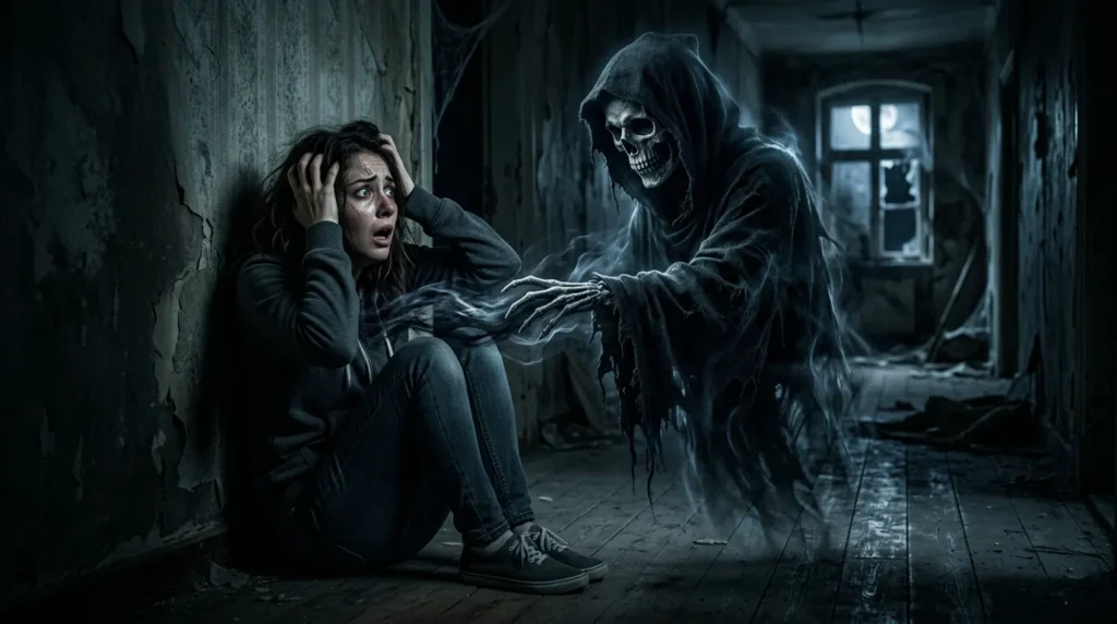 metaphor for scared to death in english