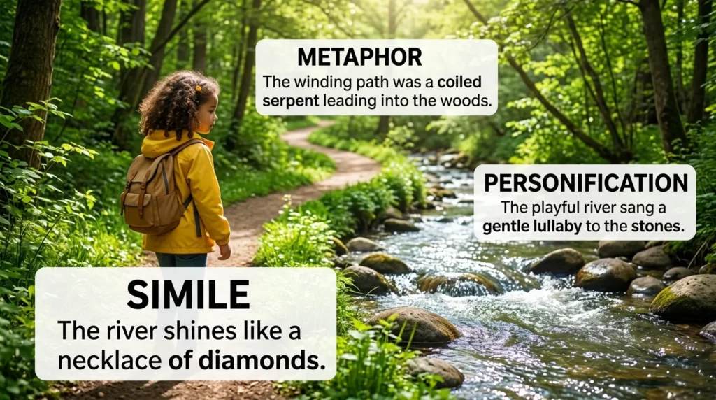 examples of simile metaphor and personification