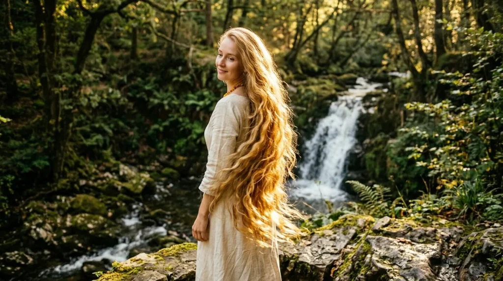 metaphor about someone's hair