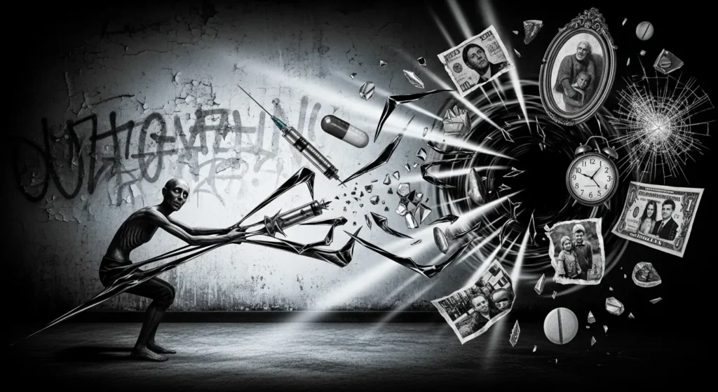 . Addiction is a magnet to chaos