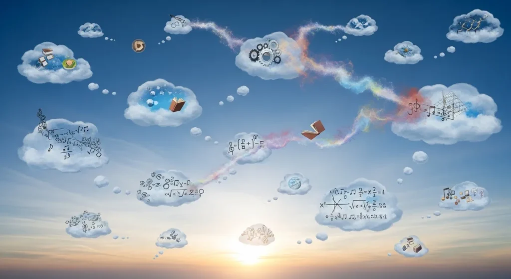 Clouds are scattered thoughts