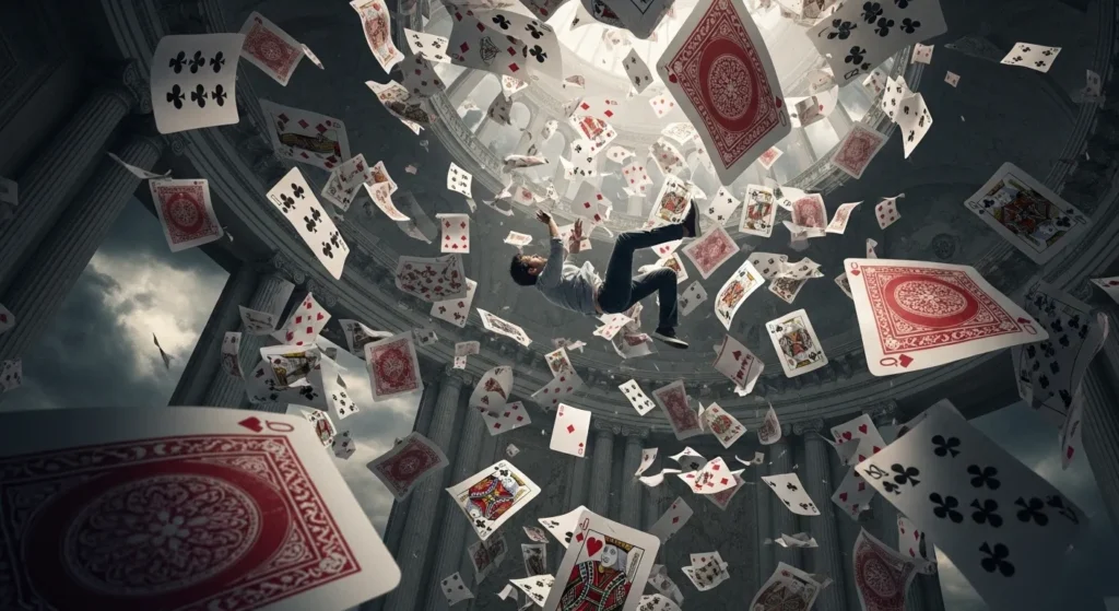 He fell like a house of cards