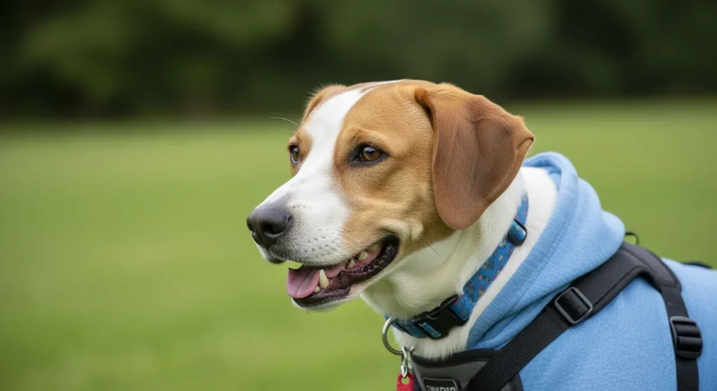 He is a loyal dog by her side