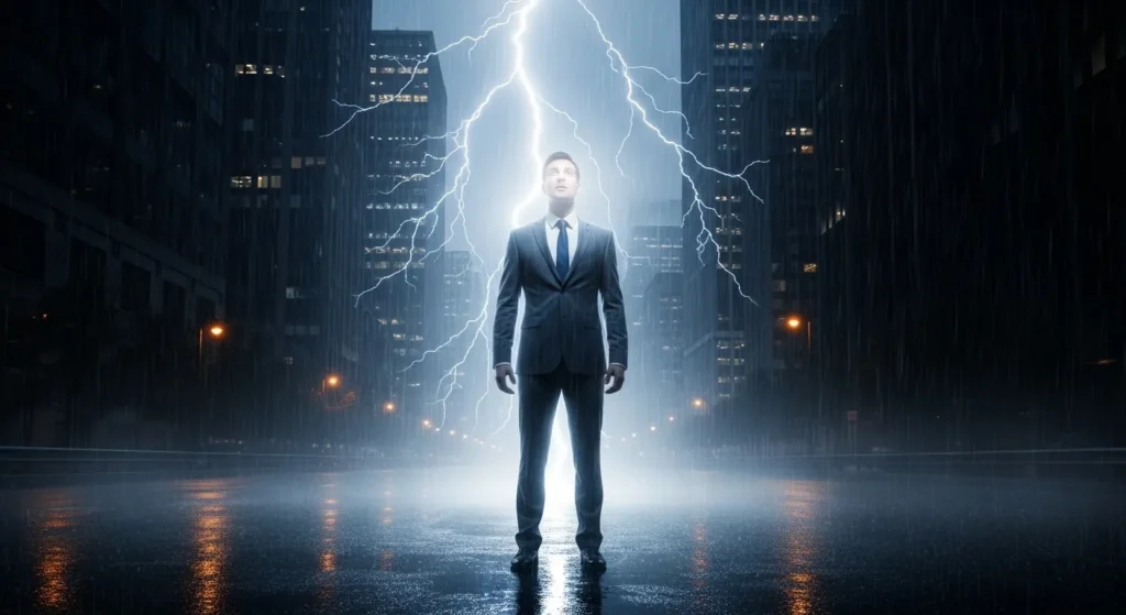 His decision came like lightning