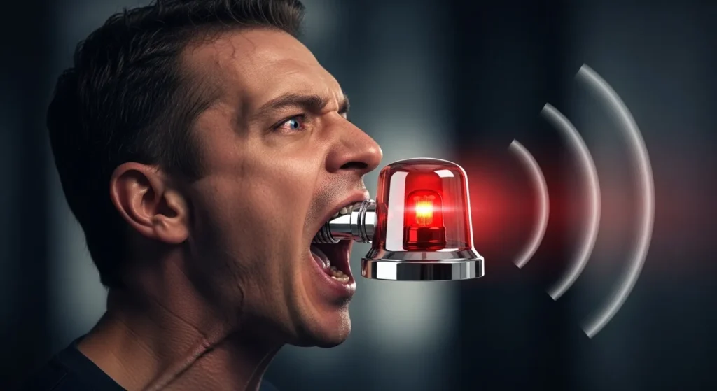  His shout was a siren