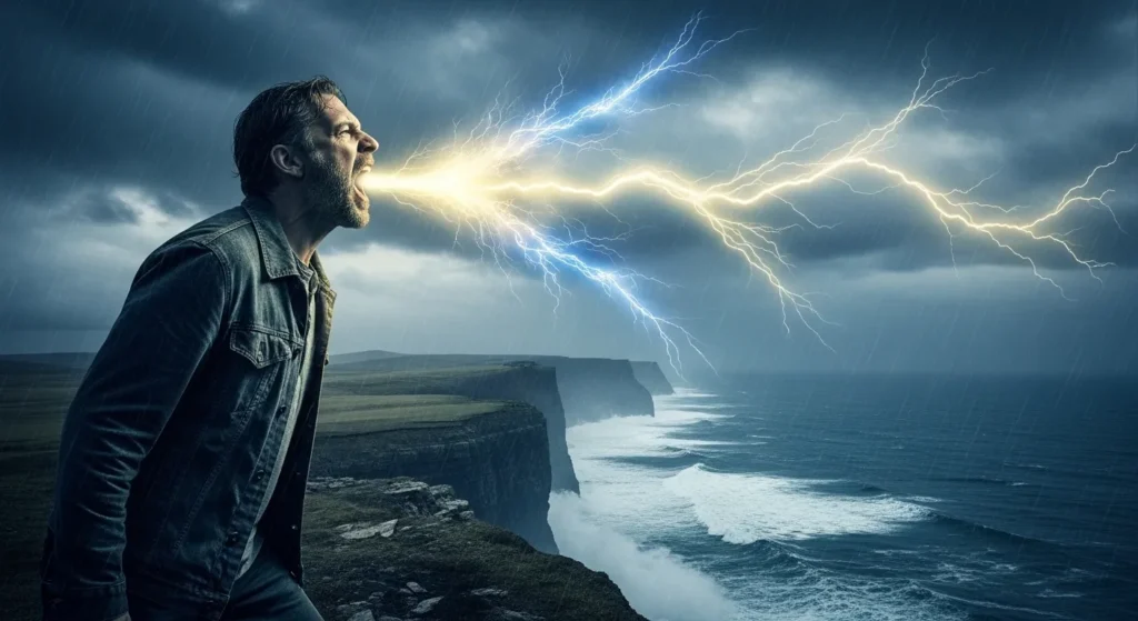 His voice was a thunderclap