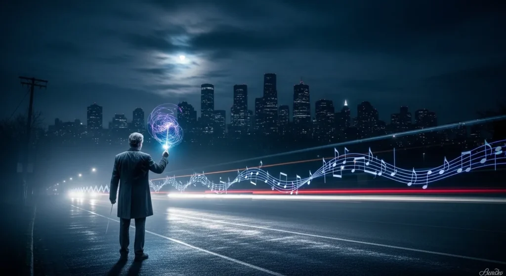 Night is a dark symphony