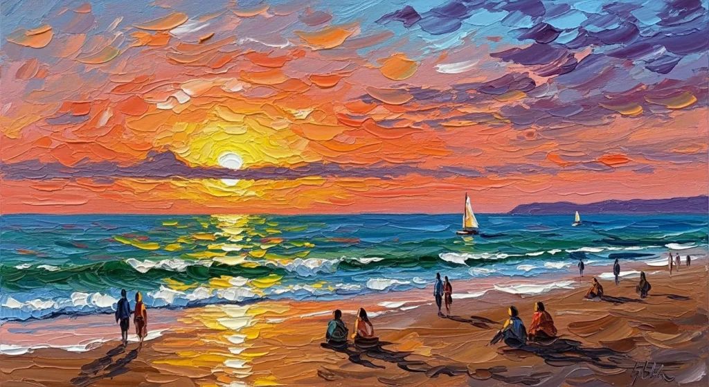  The beach is a living painting