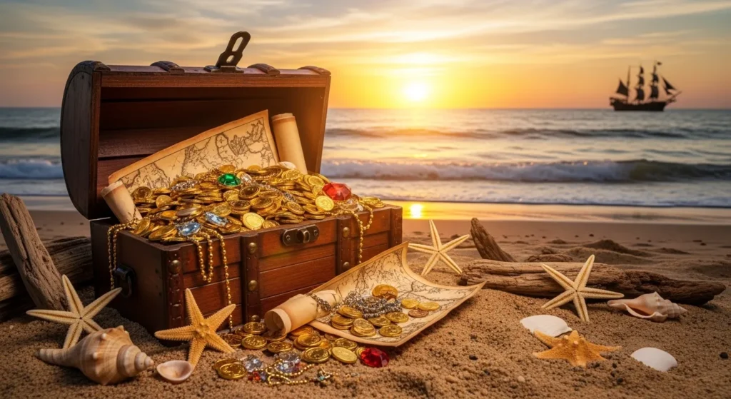 . The beach is a treasure chest