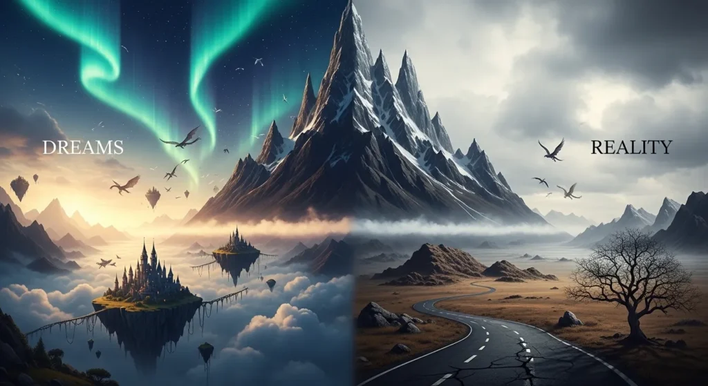 The mountain was a wall between dreams and reality