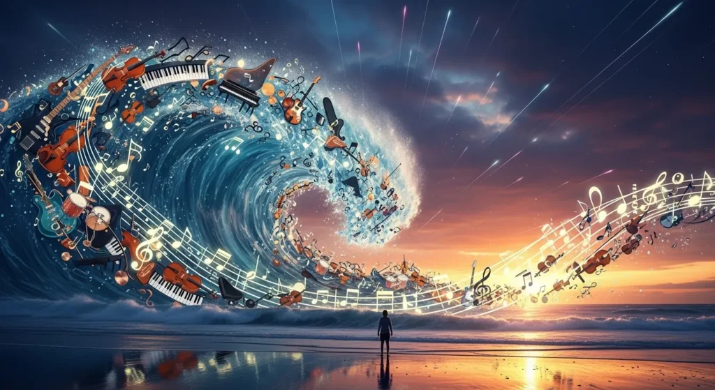 The music was a tidal wave