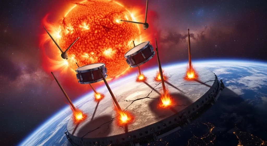 The sun is a relentless drummer