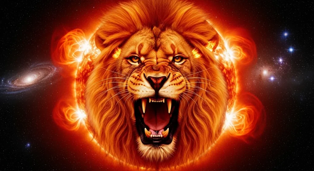 The sun is a roaring lion