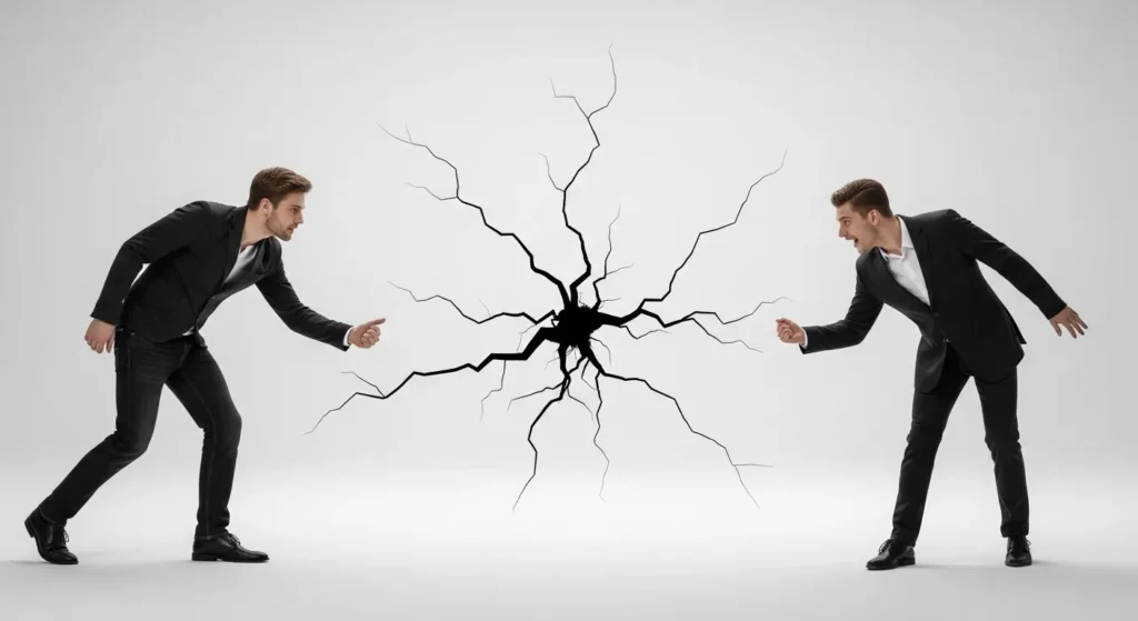 The tension cracked like lightning