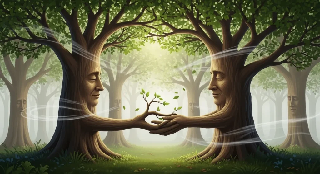 Trees are whispering friends