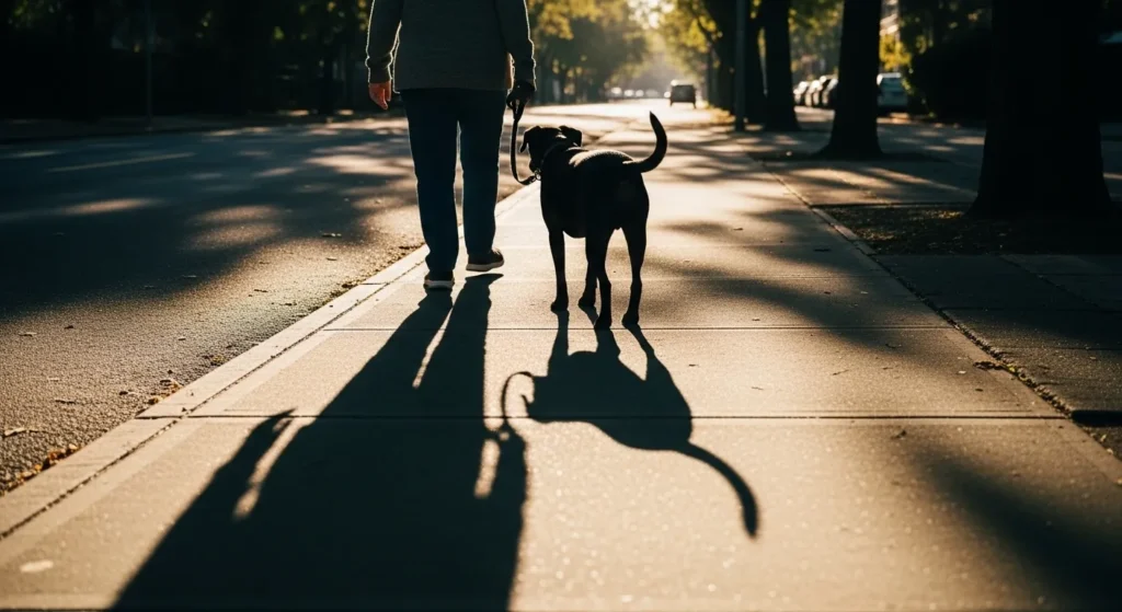 A dog is a loyal shadow