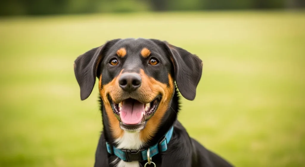 A dog is a wagging smile