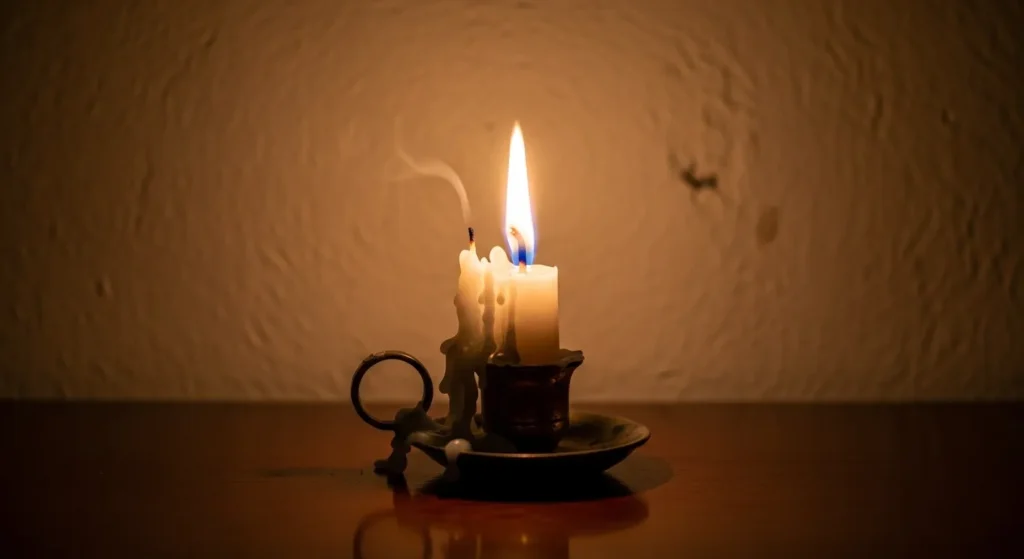  A flickering candle