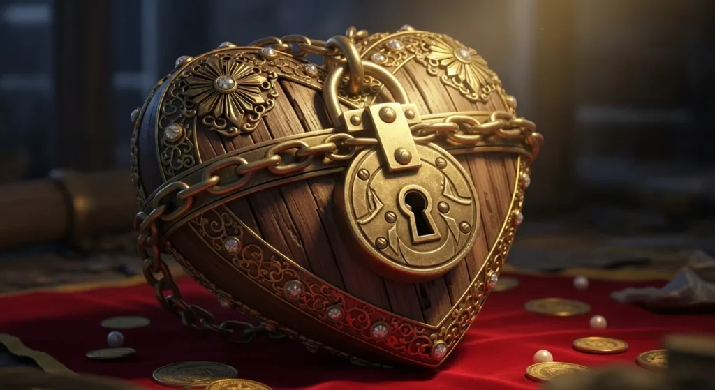 A heart is a locked treasure chest