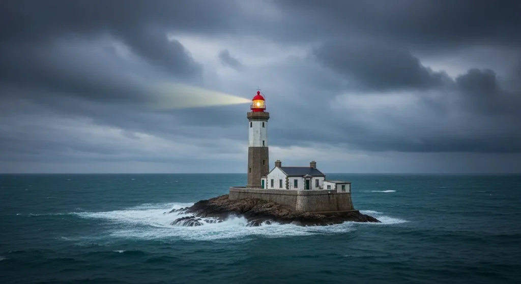 A lighthouse with no ships