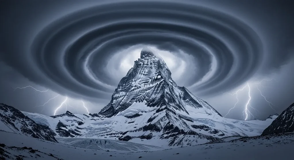  A mountain is a frozen storm