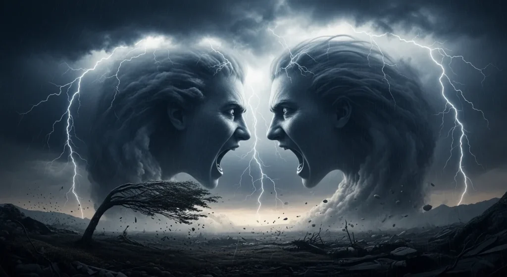 Conflict is a raging storm