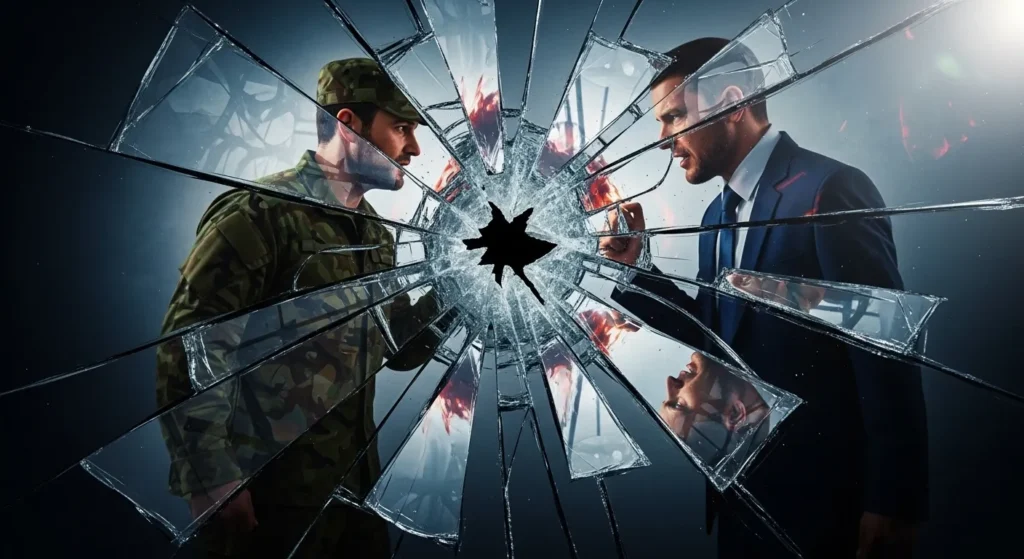 Conflict is a shattered glass