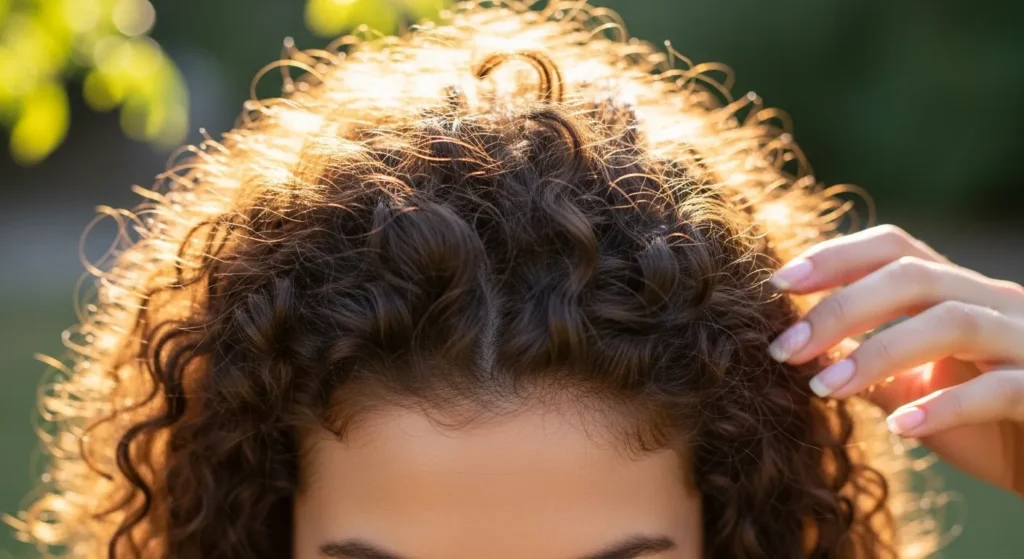 Curly hair is a knot of beauty