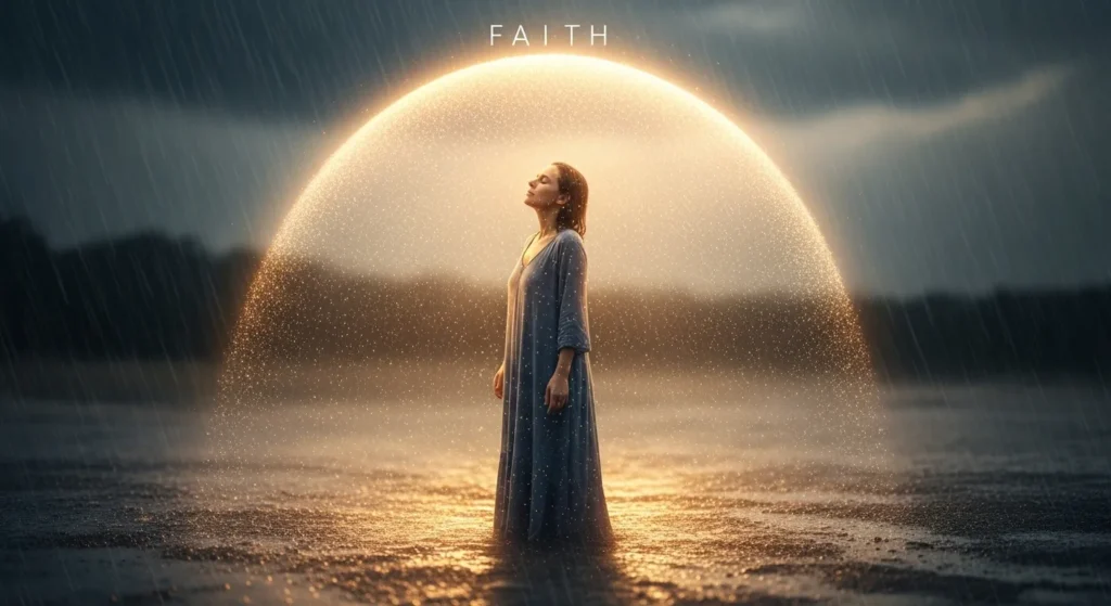 Faith is a shelter in the rain