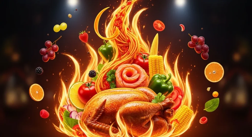  Food is a dancing flame