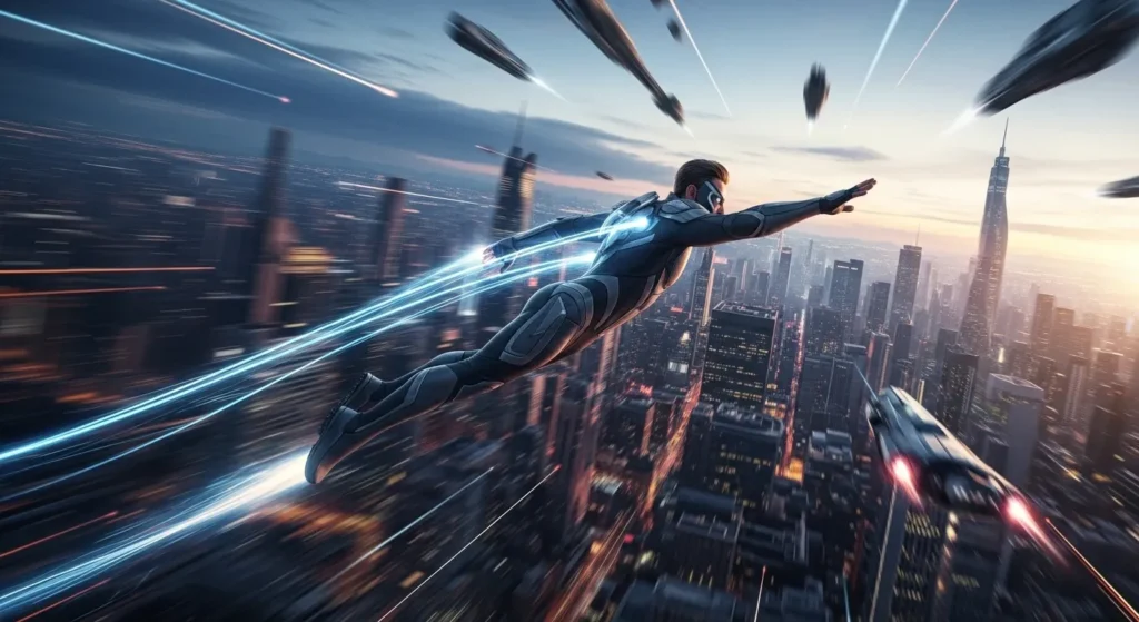 He flew like a sharp arrow