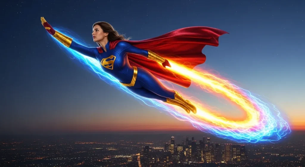 She was a streak across the sky