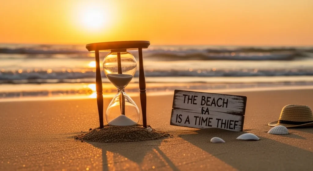 The beach is a time thief