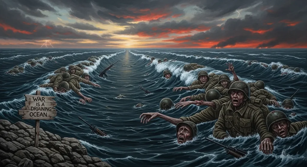  War is a draining ocean