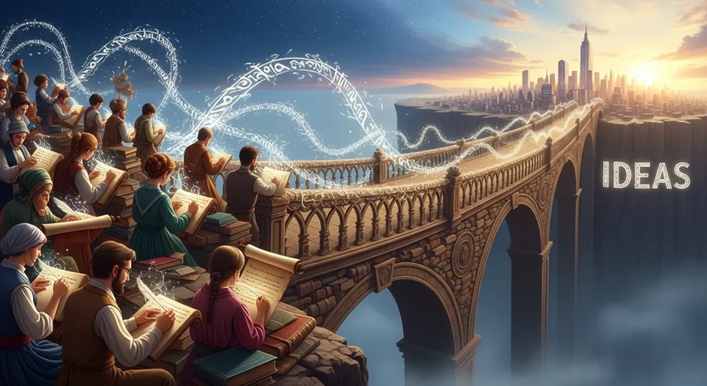Writing is a bridge of ideas