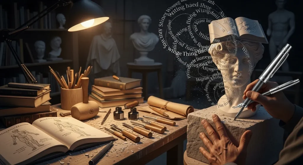 Writing is a sculptor’s tool