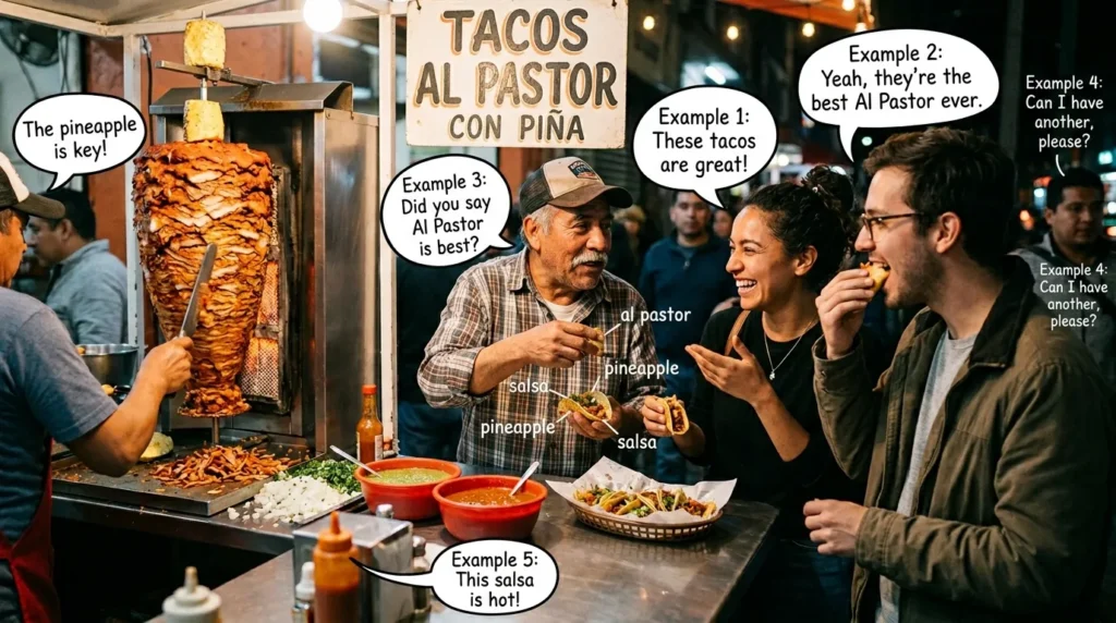 Examples of Al Pastor in Conversation