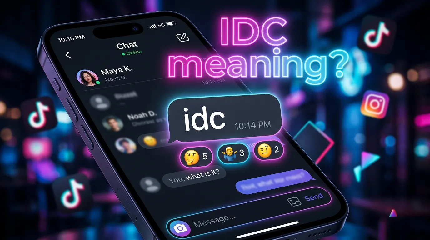 idc meaning in text