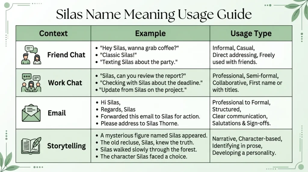 When to Use and When Not to Use Silas Name Meaning