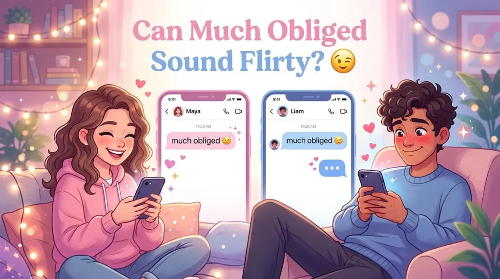 Can Much Obliged Sound Flirty