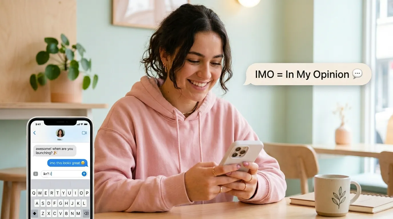 imo meaning in text