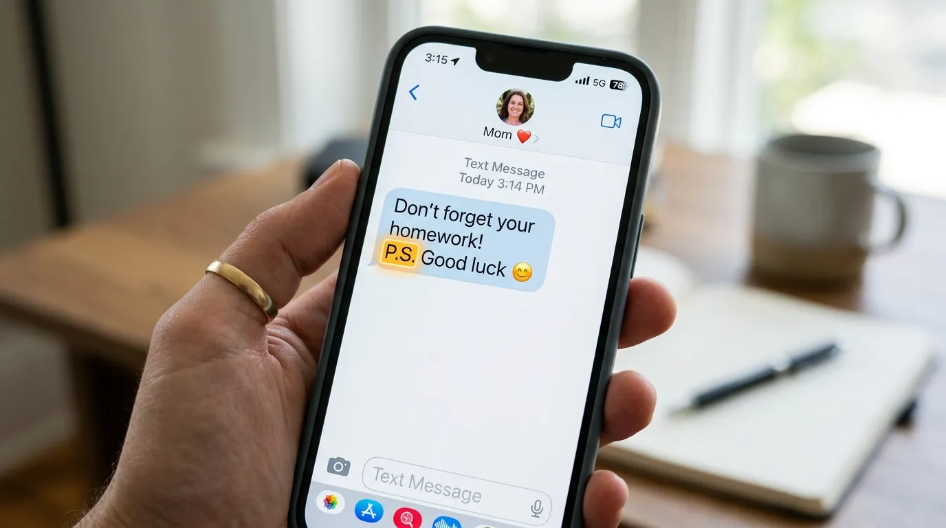 PS Meaning in Text