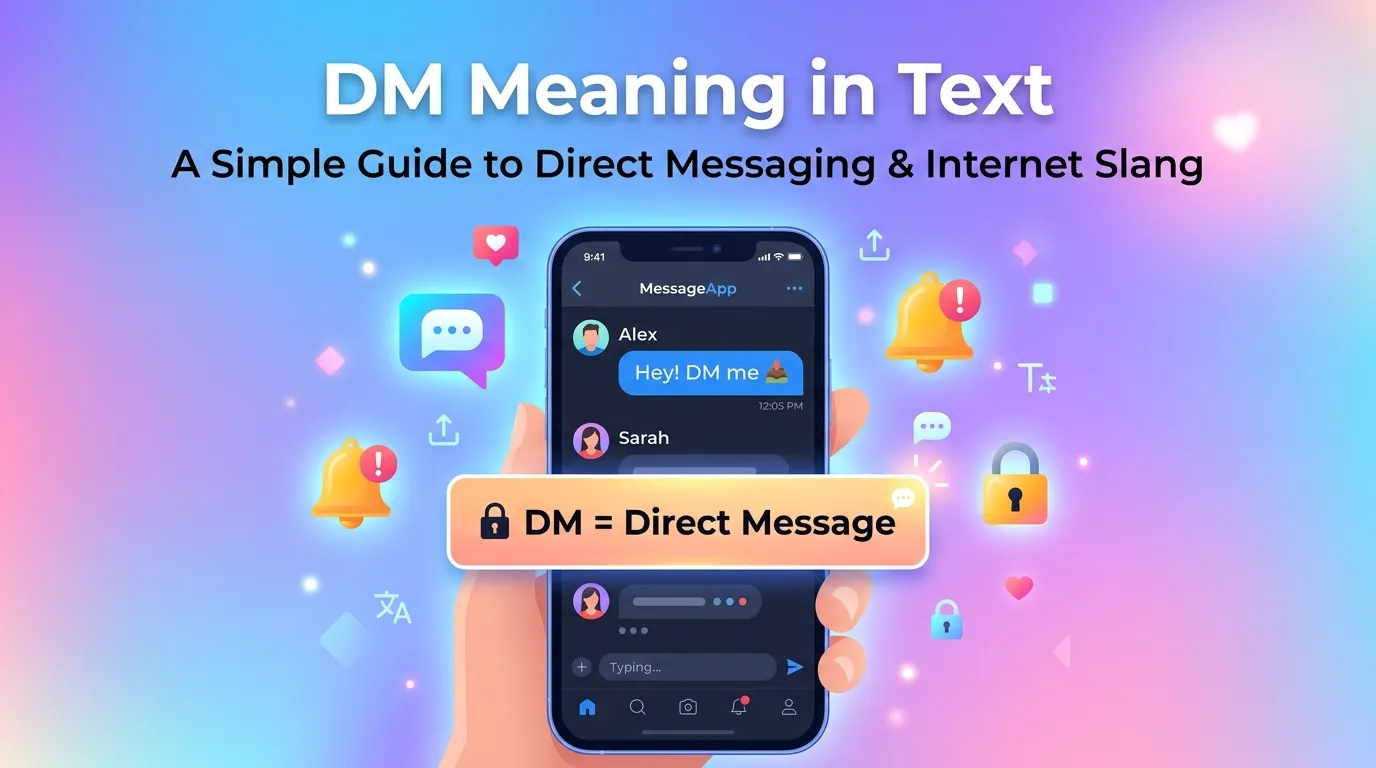 dm meaning in text