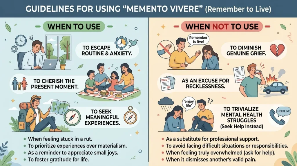 When to Use and When Not to Use Memento Vivere