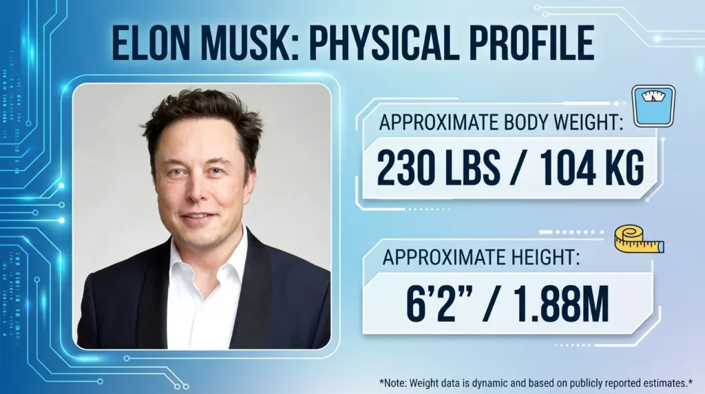elon musk body weight
