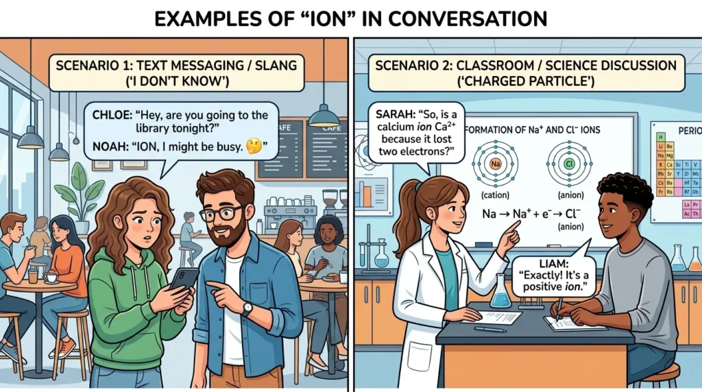 Examples of ION in Conversation