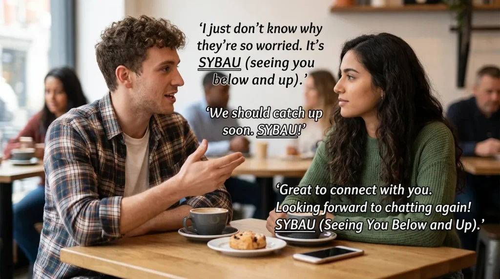 Examples of SYBAU in Conversation