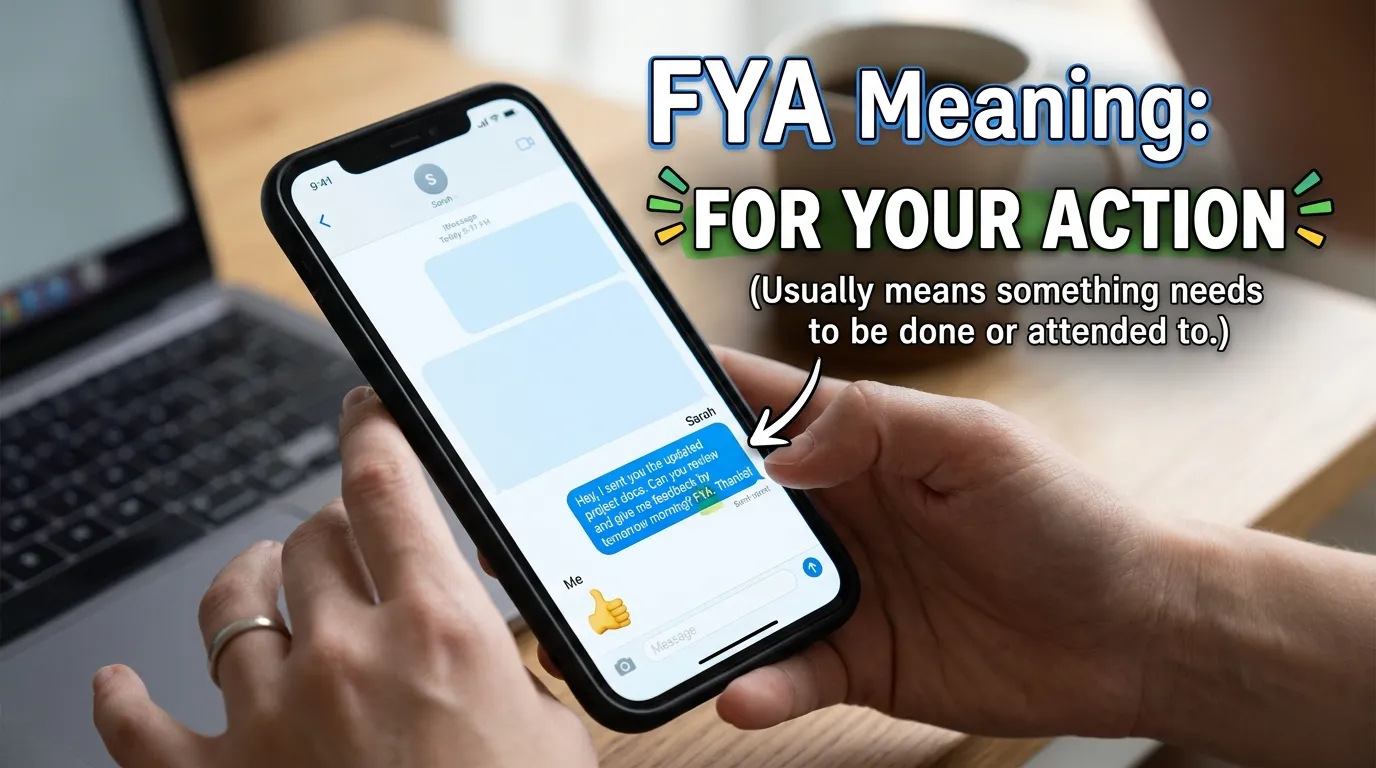 FYA Meaning in Text