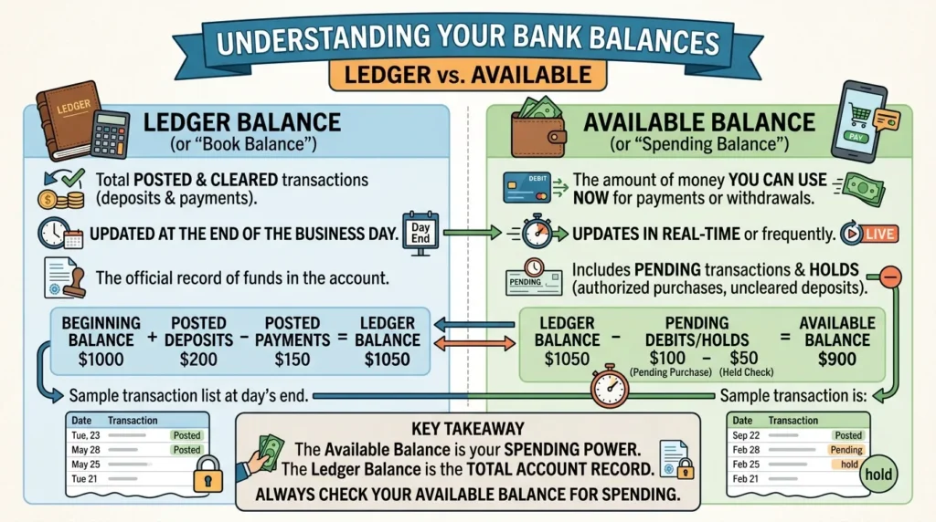 What Does Ledger Balance Mean in Text