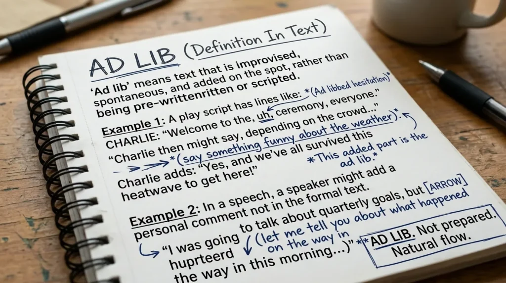  What Does Ad Lib Mean in Text